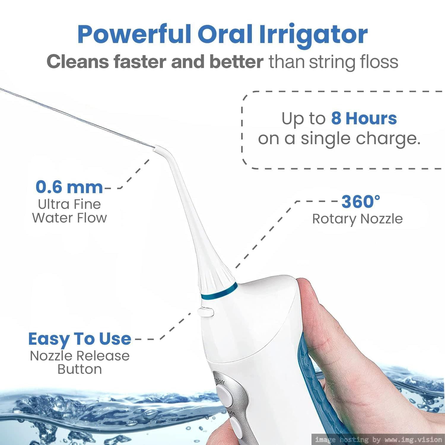 Aquasonic Home Dental Center - Electric Sonic Toothbrush & Smart Water Flosser Combo, 3 Cleaning Modes, Inductive Charging, Auto Timer, Complete Oral Care Kit for Family (White)