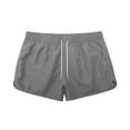 thumbnail image 6 of FUZHIQ Mens Shorts Casual 10 Inch Inseam Solid Color Drawstring Elastic Waist Work Shorts Breathable Walking Summer Shorts Sports with Pockets,XXXL, 6 of 6