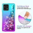 thumbnail image 6 of for Moto G Stylus 5G 2023 Case,with HD Screen Protector,Gradient Quicksand Glitter Liquid Floating Waterfall Durable Girls Cute Phone Case for Motorola G Stylus 5G 2023 (Teal/Purple), 6 of 13