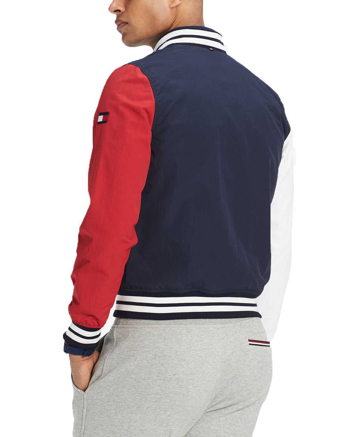 Ørken Calibre Peru Tommy Hilfiger Men's Colorblocked Baseball Jacket (Navy, XXL) - Walmart.com