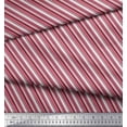 thumbnail image 3 of Soimoi Tissu Crêpe Polyester Rayures Diagonales Imprimé au Mètre 52 Pouces de Large, 3 of 5