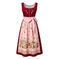 thumbnail image 4 of Huangx Women Oktoberfest Dress - Halloween Dirndl Dress with Embroidery, German Beer Dress for Oktoberfest Party Carnival and Dress Up Red S, 4 of 4