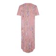 thumbnail image 5 of Vestido de Manga Corta para las Mujeres, Vestido Casual de Cuello en V de Bolsillo de Impresión de Moda Sexy Hecho de Poliéster Ligero para el Verano, Vestido de Verano para las Mujeres, 5 of 5