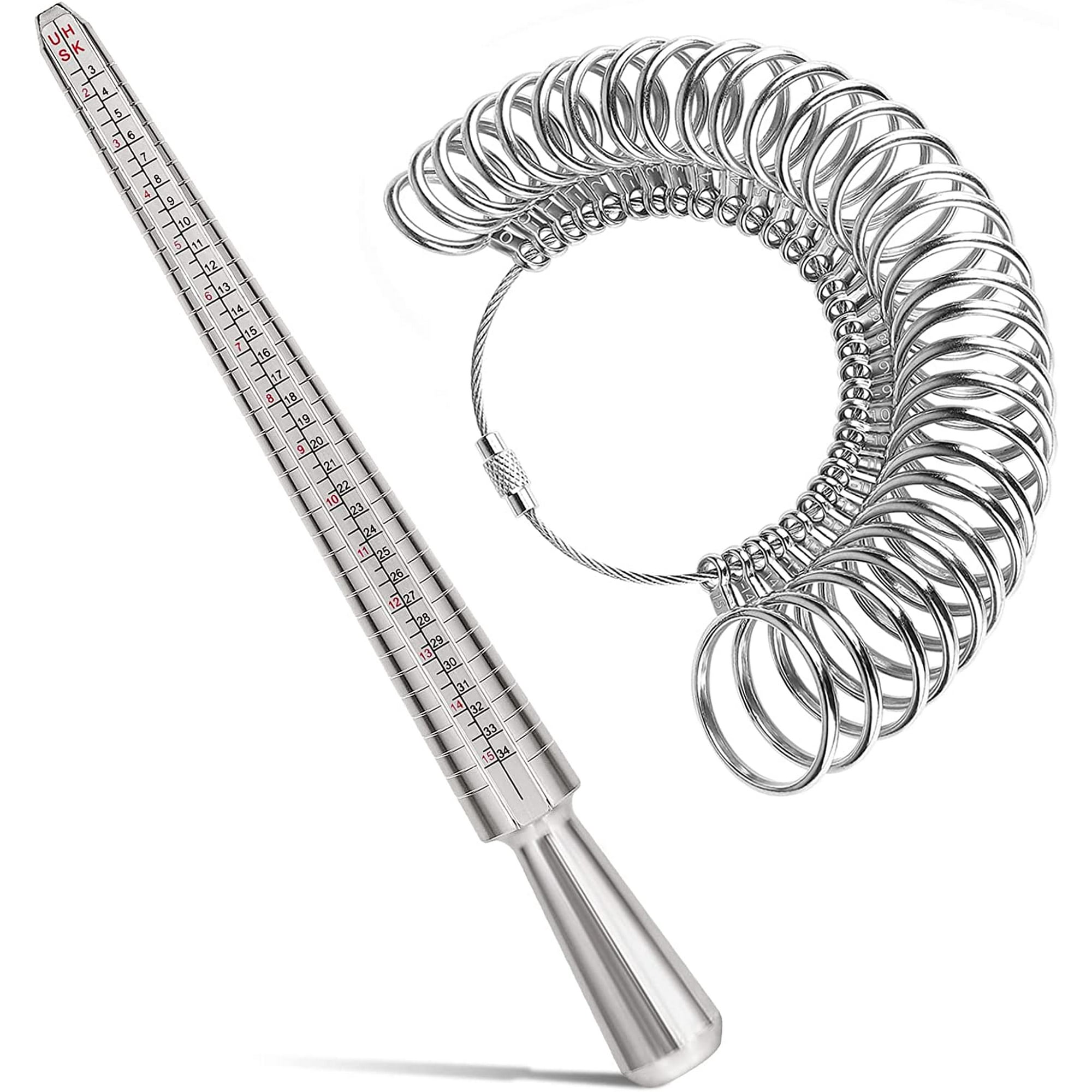 Ring Sizer Tool Including Ring Mandrel Ring Sizer Guage, Sizes