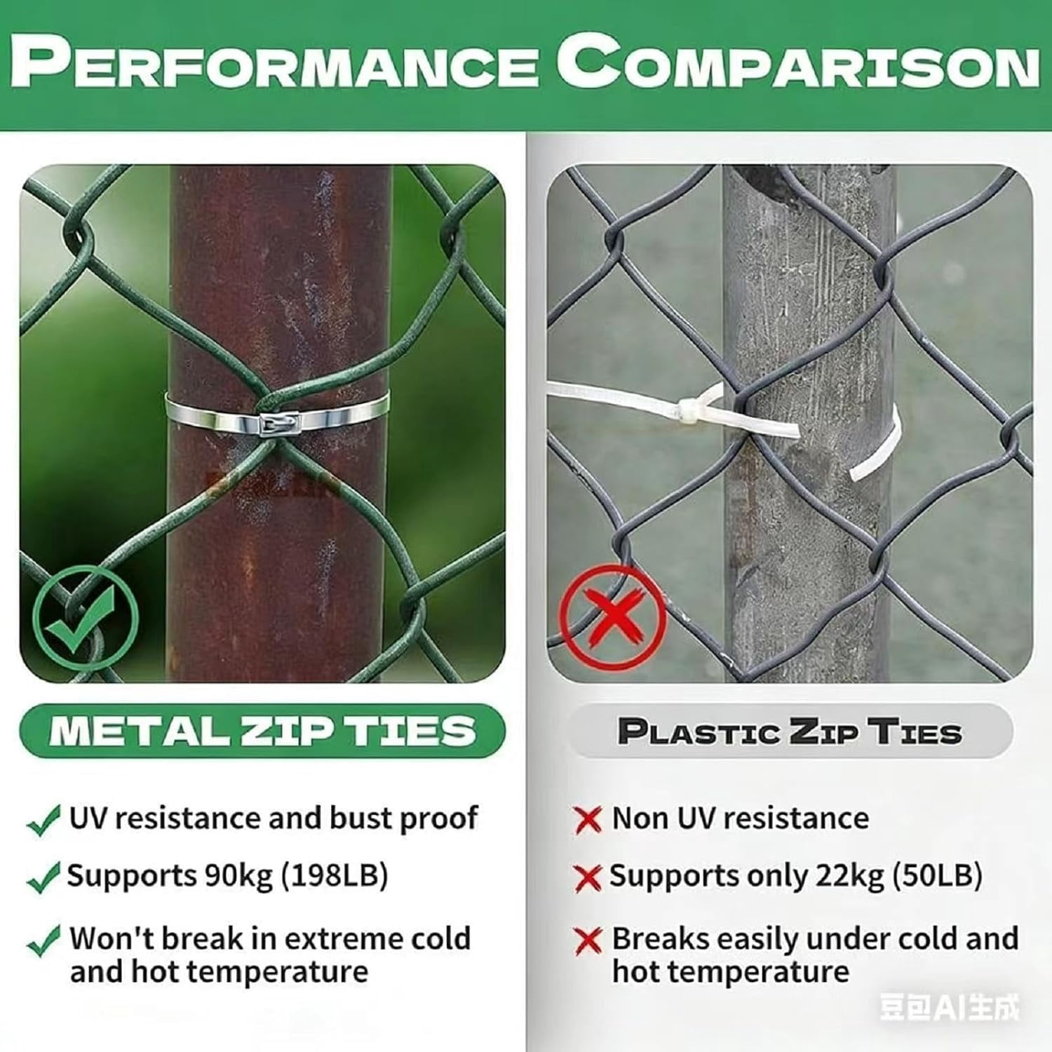 Stainless Steel Cable Tie Gun Kit, With150pcs Uv Resistant Silver Metal Zip，for Chainlink Fence，Exhaust Wrap