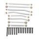 thumbnail image 1 of RC Links Kit High Clearance Aluminum Alloy Steering Linkage Rod Kit for Traxxas 1/18 RC Crawler Silver, 1 of 1