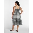 thumbnail image 2 of Terra and Sky Women's Plus Sleeveless Midi Tiered Dress, Sizes 0X-5X, 2 of 4