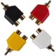 thumbnail image 1 of KAIYANG Adaptador divisor RCA Y de 4 piezas, 2 hembras a 1 macho para conversión de cable de TV, AV y video, 1 of 3