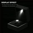 thumbnail image 2 of Caja de almacenamiento de anillos con luz LED de moda, vitrina de joyería, regalo negro, 2 of 9