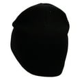 thumbnail image 2 of Square Illusion Embroidered 8 inch Acrylic Short Blank Beanie - Black OSFM, 2 of 5