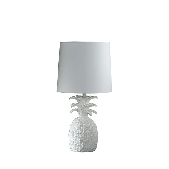 17†White Sculptural Pineapple Table Lamp