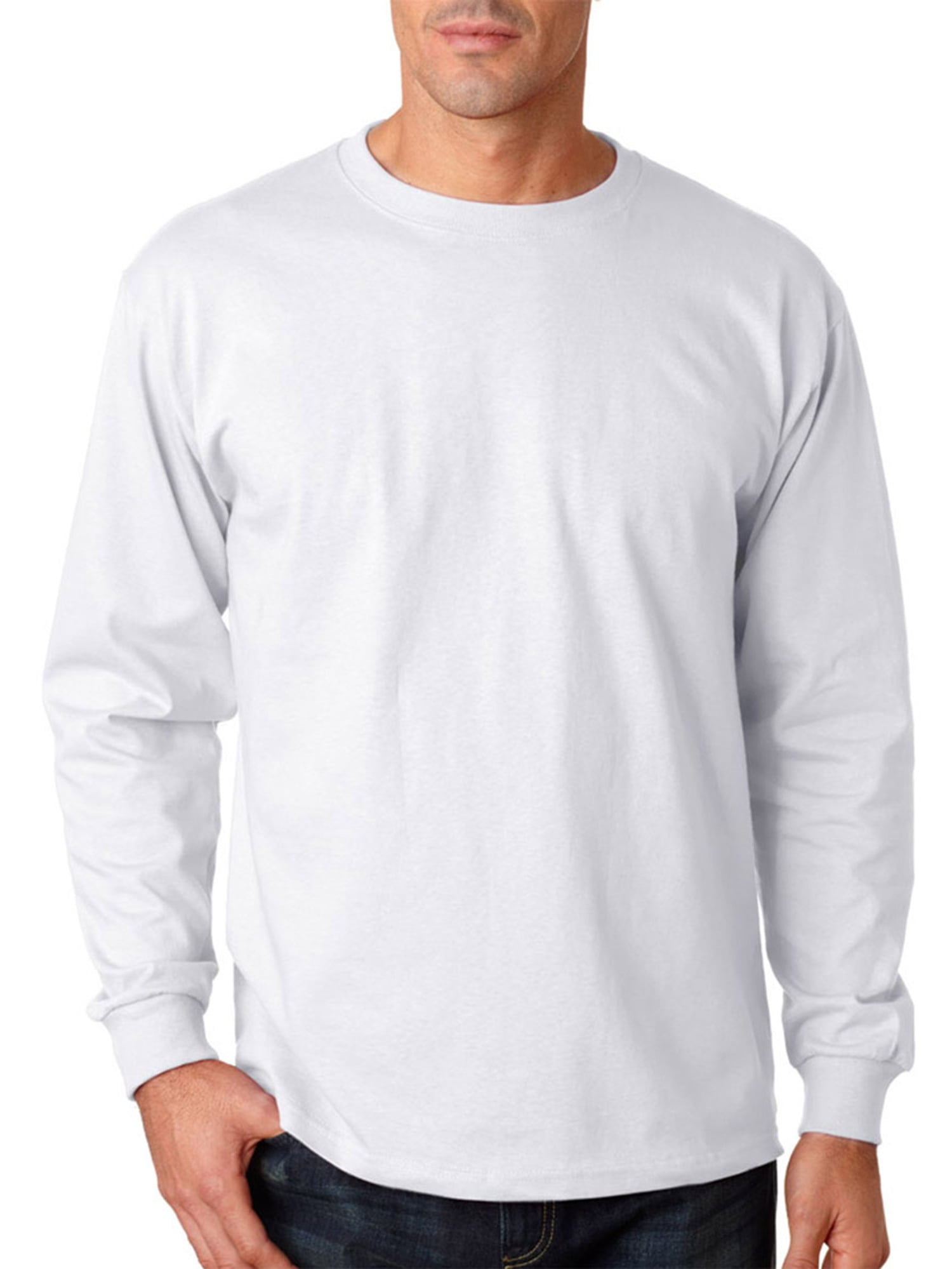 JERZEES - Jerzees Men's Hiden Long Sleeve T Shirt - Walmart.com ...