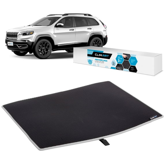CLIM ART Cargo Liner for Jeep Cherokee 2018-2023 Custom Fit Trunk Mat, with Honeycomb Dirtproof & Waterproof Technology - All-Climate, Heavy Duty, Anti-Slip Cargo Liner, Luggage - FL04114197