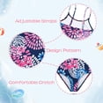 thumbnail image 6 of Zando Girls Bathing Suit 2-9 Years Cute One Piece Swimsuit for Toddler Kids Adjustable Quick Dry Swimwear for Summer Beach Wear UPF 50+, 6 of 7