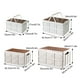 thumbnail image 5 of Cateissary Caja plegable para guardar juguetes al aire libre, caja de plástico resistente con marco, caja de almacenamiento pequeña para Almacenamiento y organización del hogar Mango pequeño, 5 of 6