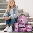 thumbnail image 2 of HUIACONG Pink Axolotl School Backpack and Lunch Box Set, 17 Inch Cute Kids School Bag, Whimsical Sweet Design for Little Girls, 2 of 7