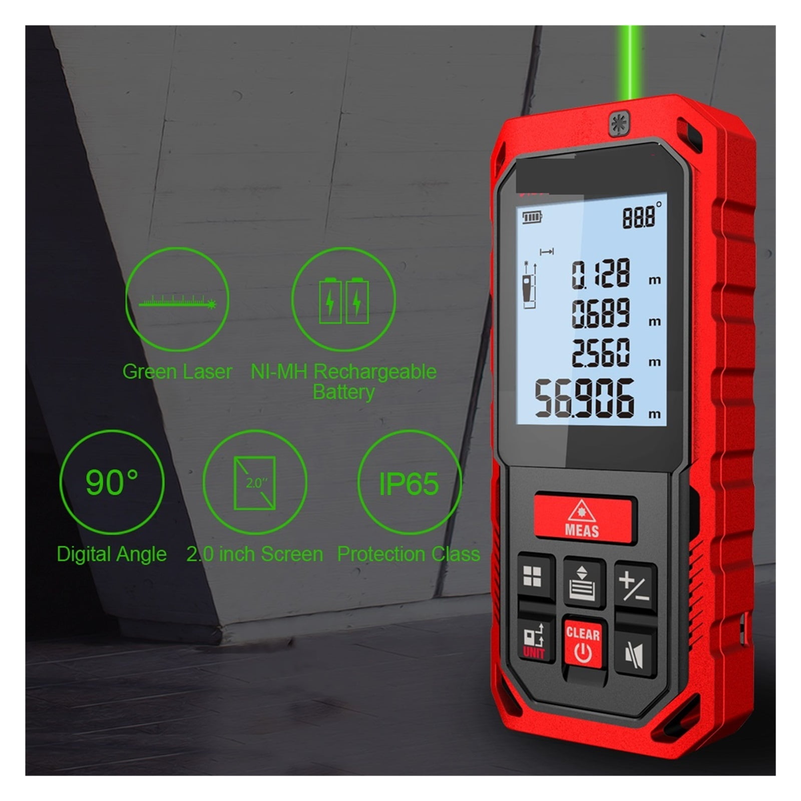 Mini Ranfinder Digital Distance Meter Tape Measure Diastimeter Tool 100M/80M/60M-40M Ranfinder