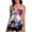 White, variant on CALAFEBILA Tankini Women's Swimsuits Modest 2 Piece Pleated Summer Floral Print Bathing Suit for Women