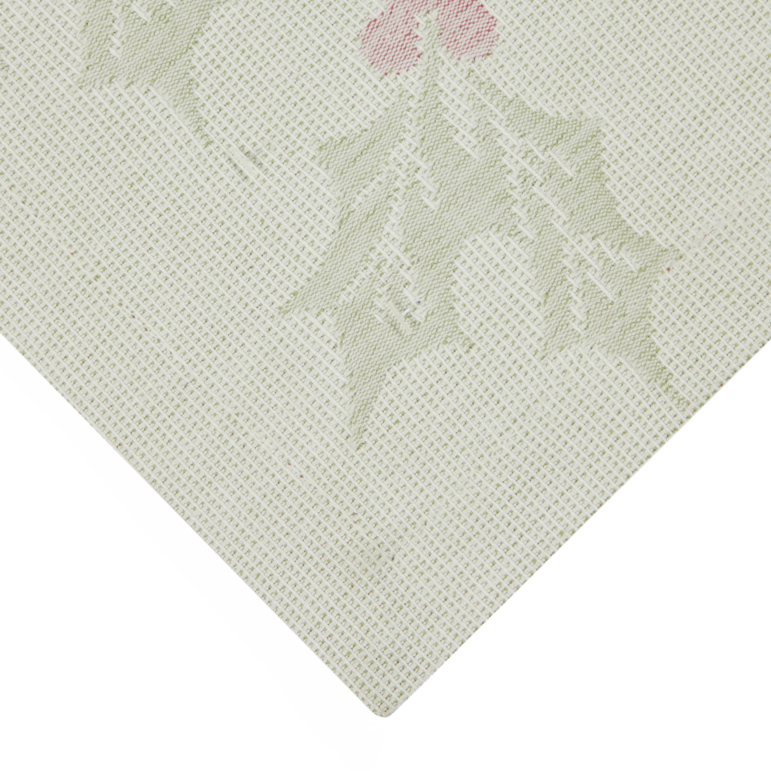 Holiday Holly Jacquard 4 Pack Table Placemat Set - 13" x 19" - 100% Cotton, Multi-Color