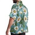 thumbnail image 3 of Daisy Men's Short Sleeve Casual Printed Button Down Beach Shirt - Summer Unisex Top, 3 of 6