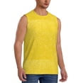 thumbnail image 2 of Uemuo Yellow Glitter Pattern Men's Sleeveless T-Shirt,Muscle Athletic Tank Top, Moisture-wicking Quick-dry Breathable Classic Tee Top for Gym Run Outdoor Sports-3X-Large, 2 of 8