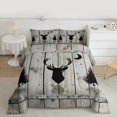 thumbnail image 2 of Manfei Jungle Wildlife Deer Bedding Comforter Set,Country Farmhouse Lodge Twin Comforter Sets,Old Barn Door Bedding Set For Kids,Breathable Home Decor,2-Piece, 2 of 8