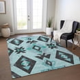 thumbnail image 6 of Dalyn Rugs Machine Washable Indoor/Outdoor Chantille Teal 9' x 12' Rug, 6 of 9