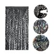 thumbnail image 4 of Fringe Backdrop Curtains 39.3x 78.7 Inches Halloween Party Streamers Metallic Tinsel Birthday Backdrop Christmas Bachelorette New Year Engagement Graduation Disco Party Decorations Glitter Backdrop, 4 of 6