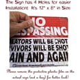 thumbnail image 4 of No Trespassing Violators Will Be Shot, Survivors Will Be Shot Again and Again - Tin Metal Sign (8" x 12") Brick Wall Background Look, 4 of 6