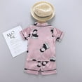 thumbnail image 2 of Toddler Girls Boys Silk Satin Pajama Sets Kids Casual Button Down Sleepwear Loungewear 1-6T, 2 of 8