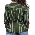 thumbnail image 2 of Femmes Manches Longues Manches Longues Manches Courtes Poches V Cou Tops Travail T Shirts, 2 of 2