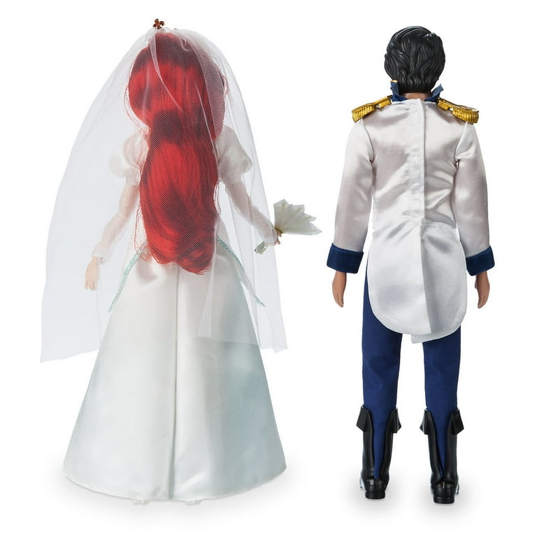 Disney Little Mermaid Ariel And Prince Eric Wedding Doll Set Princess Bride