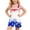 Red, variant on Heydday Kids American Flag Print Short Overalls, Adjustable Strap Unisex Boys Girls Patriotic Bib Shorts, 4th of July Holiday Outfit for Children Daily & Independence Day Party Wear