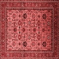 thumbnail image 1 of Ahgly Company Indoor Square Oriental Red Industrial Area Rugs, 6' Square, 1 of 4