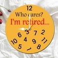 thumbnail image 2 of Soliyoahee Retirees Care Wall Clock 10inch Wooden Round Retro Clock Silent Non-tick Battery Powered for Retirees Retirement Gift (Orange Color), 2 of 6