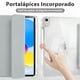 thumbnail image 3 of Funda para iPad 10ª Gen 10.9” con Porta Lápiz (Parte Trasera Rígida Transparente, Color Gris, con Stickers), 3 of 7