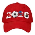 thumbnail image 2 of Seyotauo 2026 World of Cup Hats USA Canada Mexico Teams Soccer Fan Cap Adjustable Washed Cotton Hat for Game Day Outdoor Sun Protection Unisex Sport Accessory, 2 of 5