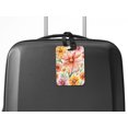 thumbnail image 5 of WIRESTER 2pcs Set PU Leather Luggage Tags Privacy Label Flap for Travel Suitcase Baggage - Colored Watercolor Daisies Flowers, 5 of 7