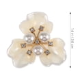 thumbnail image 4 of WORGEOUS 20 piezas de alta calidad de perlas artificiales en forma de rosa sombreros para mujer niña dama (amarillo claro), 4 of 8