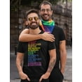 thumbnail image 4 of Rainbow Quote Gay Pride Shirt for Men - Love is Love and Equality Slogans - Supportive LGBTQ Apparel - Comfortable and Breathable Fit - XXX-Large Black, 4 of 6