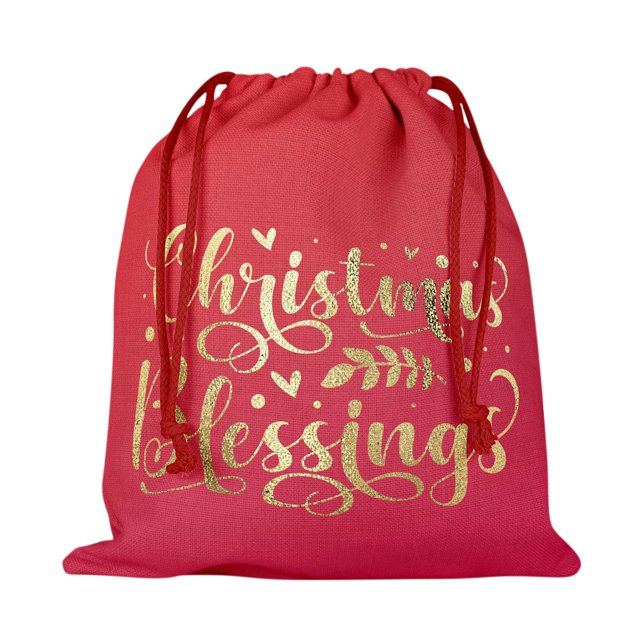 Puntoco Bolsa de regalo de Navidad roja Bolsa de regalo con cordón de bolsillo con cordón de Navidad, Almacenamiento en el hogar