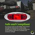 thumbnail image 6 of 8pc 2.5" Amber Red LED Trailer Marker Light Chrome Bezel DOT FMVSS 108 SAE P2Â&nbsp;, 6 of 8