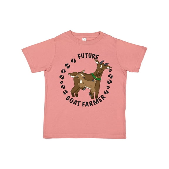 Inktastic Future Goat Farmer with Cute Goats and Hoof Prints Boys or Girls Toddler T-Shirt