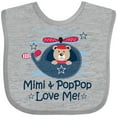 thumbnail image 3 of Inktastic Mimi and Poppop Love Me Boys Baby Bib, 3 of 4