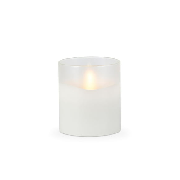 Vela Everlasting Glow de cristal esmerilado, 9 x 10 cm, Illumaflame