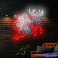 thumbnail image 4 of Handmadetneonsign Santa Riding Reindeer Neon Sign, Santa's Reindeer Wall Art, Christmas Home Wall Decor 73222, 4 of 5
