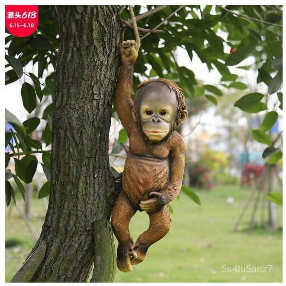 NUOLUX Monkey Ornament Monkey Statue Garden Resin Monkey Decor Yard Monkey Statue Pendant Decor