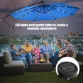 thumbnail image 4 of Costway 10' Pendaison Solaire LED Parasol Terrasse Parasol Marché Compensé avec Base Bleue, 4 of 9
