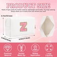 thumbnail image 2 of HSHDLDF Personalized Initial Letter Patch Makeup Bag Preppy Chenille Letter Cosmetic Pouch with Zipper Color1-Pink-Z, 2 of 7