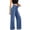 Blue, variant on Women’s High Waisted Wide Leg Bootcut Jeans Trendy Stretchy Flare Jeans Pull On Casual Loose Denim Pants